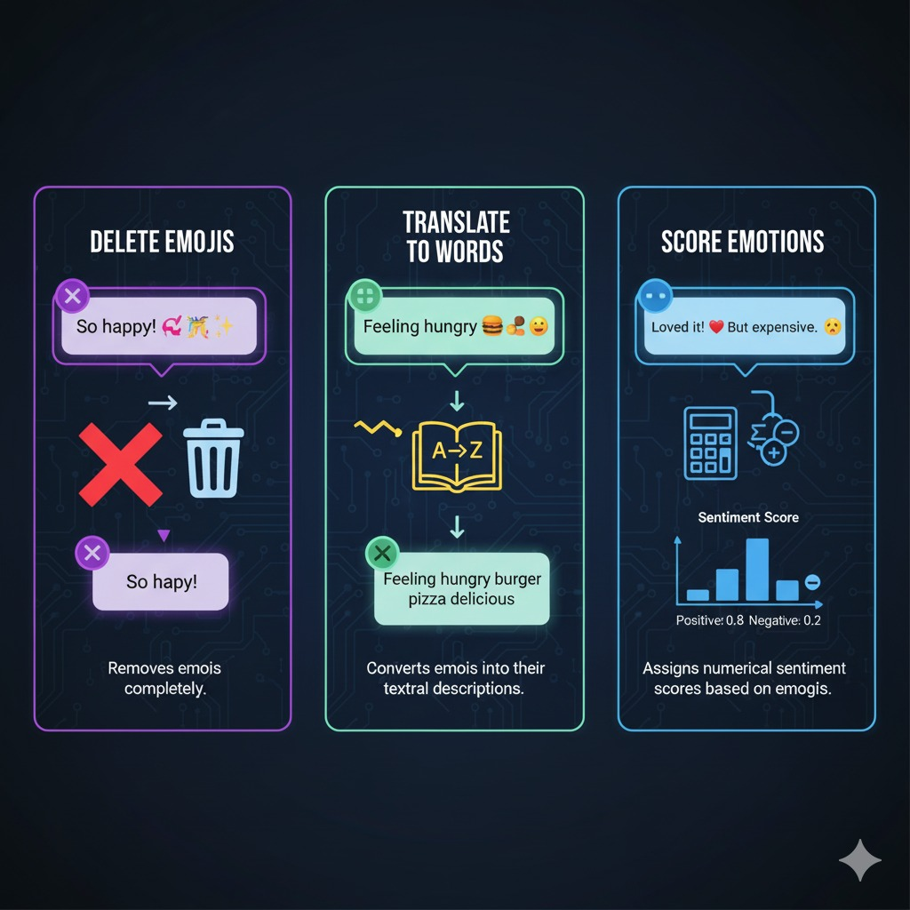 handle emojis in Natural Language Processing (NLP).