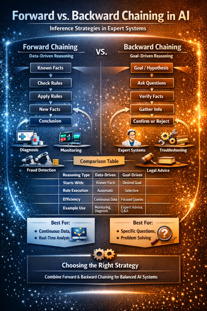 Forward vs Backward Chaining in Artificial Intelligence inference strategies